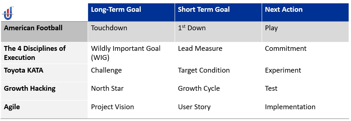 Agile Strategy Execution Goal Terminology