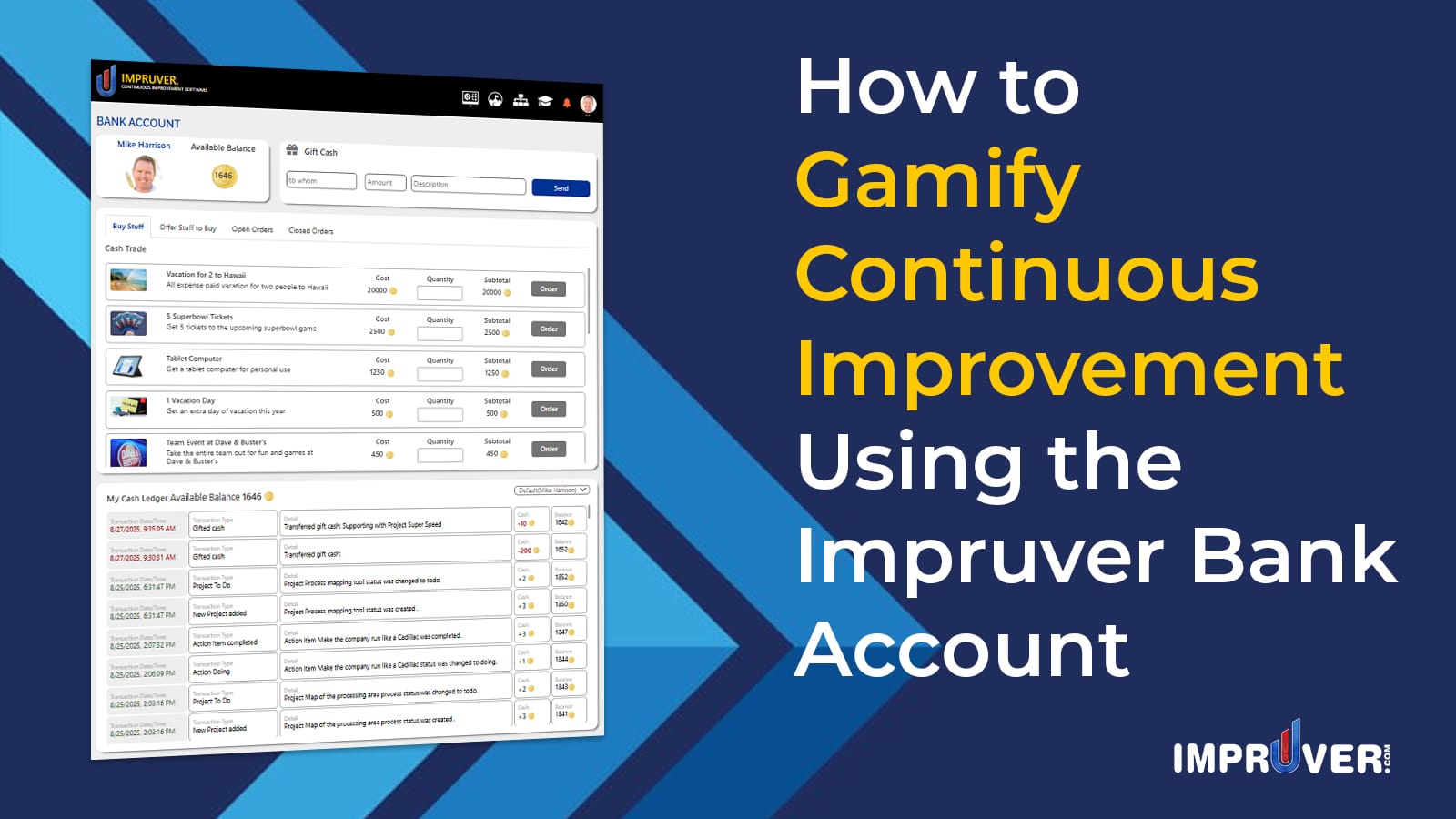 How to Gamify Continuous Improvement Using the Impruver Bank Account